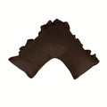 280TC Luxury Percale Ruffled V Pillowcase Chocolate V442-ASU-PILLOWC-PERCALEV-CHOCOLATE-TR