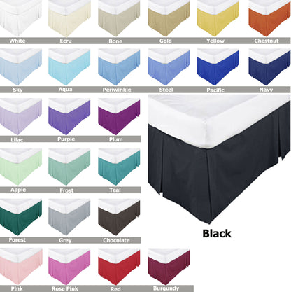 ASSUN Box Pleated Valance Ecru KING SINGLE V442-ASU-VALANCE-PLEATED-ECRU-KS