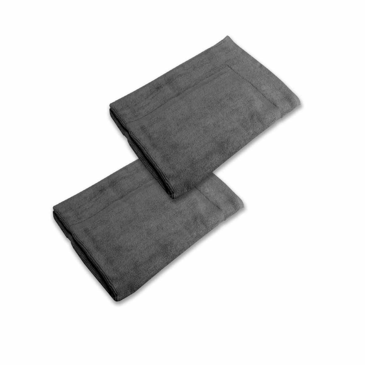 800GSM Set of 2 Cotton Bath Mats 50 x 70 cm Charcoal V442-ATX-BATHM-SETOF2800GSM-CHARCOAL-RE