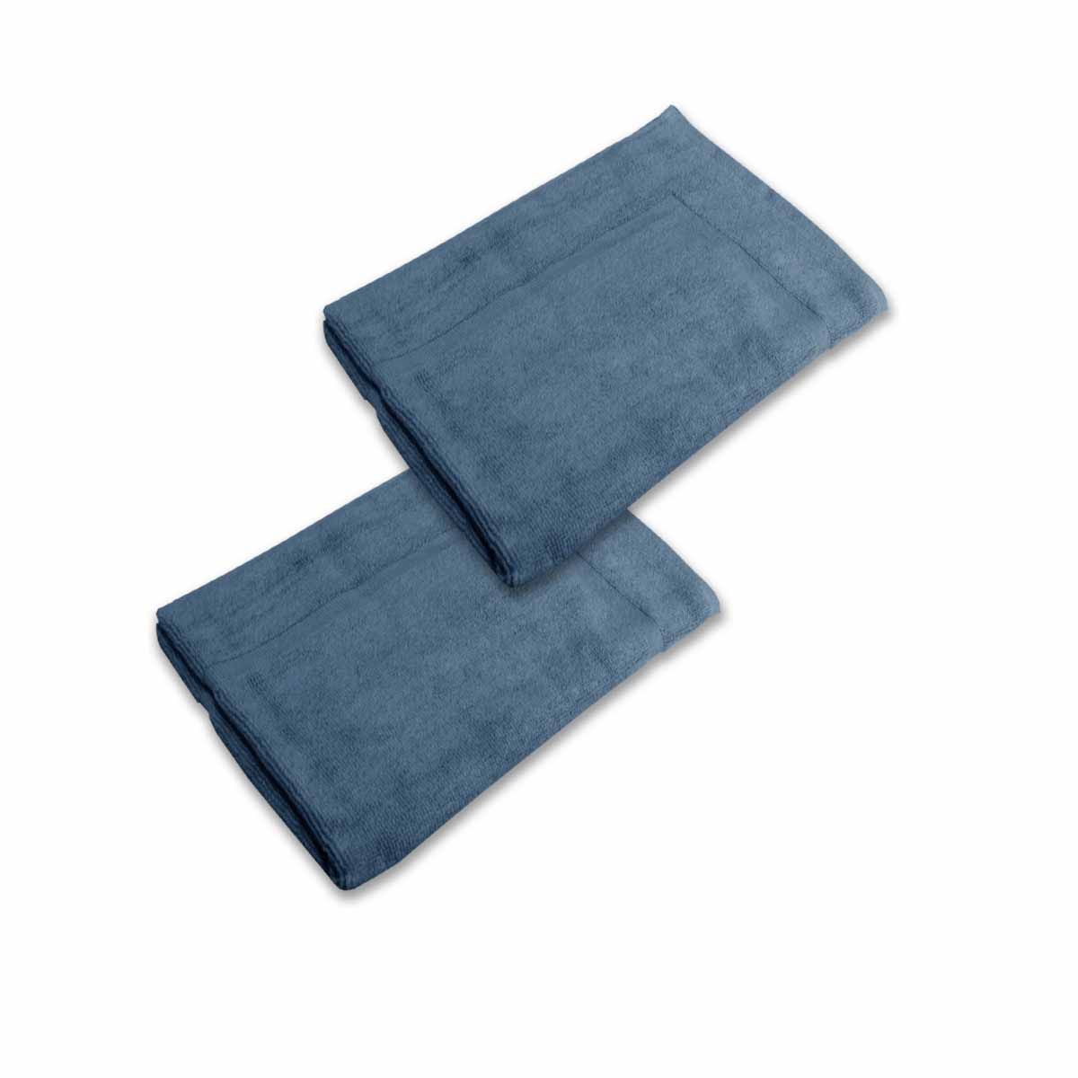 800GSM Set of 2 Cotton Bath Mats 50 x 70 cm Indigo V442-ATX-BATHM-SETOF2800GSM-INDIGO-RE