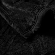 1000GSM Luxury Quality 2 Ply Mink Blanket Black 200 x 240 cm V442-ATX-BLANKET-1000GSMSOLID-BLACK-QS