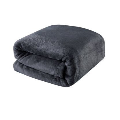 Light Weight Coral Fleece Blanket Charcoal Queen/ King V442-ATX-BLANKET-CORALFLEECE-CHARCOAL-KI