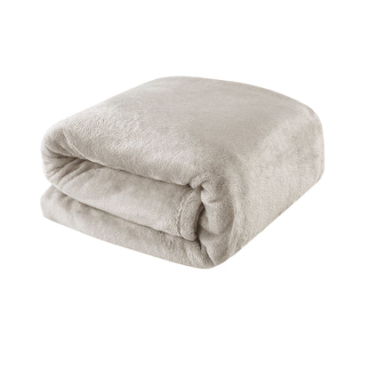 Light Weight Coral Fleece Blanket Oatmeal Queen/ King V442-ATX-BLANKET-CORALFLEECE-OATMEAL-KI