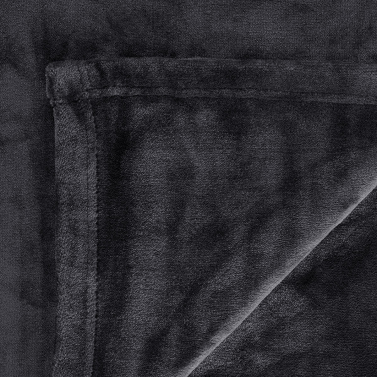 In 2 Linen 350GSM Plush Ultra Soft Velvet Touch Blanket Charcoal Double/Queen V442-ATX-BLANKET-PLUSHVELVET-CHARCOAL-DS