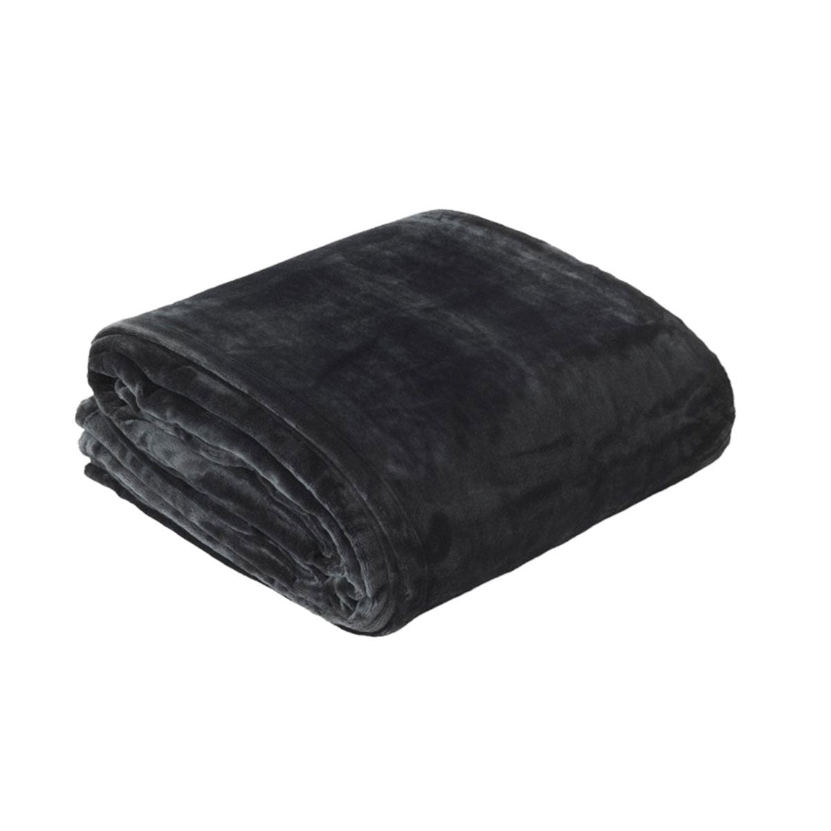 In 2 Linen 350GSM Plush Ultra Soft Velvet Touch Blanket Charcoal King/Super King V442-ATX-BLANKET-PLUSHVELVET-CHARCOAL-SK