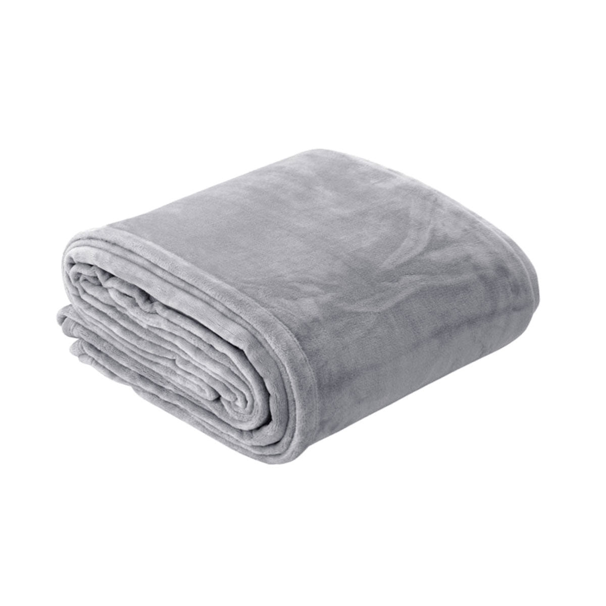 In 2 Linen 350GSM Plush Ultra Soft Velvet Touch Blanket Silver Double/Queen V442-ATX-BLANKET-PLUSHVELVET-SILVER-DS