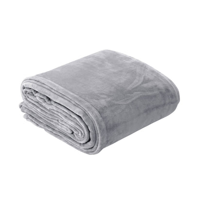 In 2 Linen 350GSM Plush Ultra Soft Velvet Touch Blanket Silver Double/Queen V442-ATX-BLANKET-PLUSHVELVET-SILVER-DS