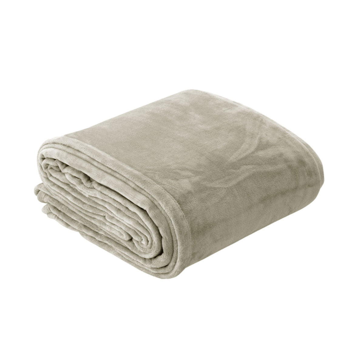 In 2 Linen 350GSM Plush Ultra Soft Velvet Touch Blanket Taupe Double/Queen V442-ATX-BLANKET-PLUSHVELVET-TAUPE-DS