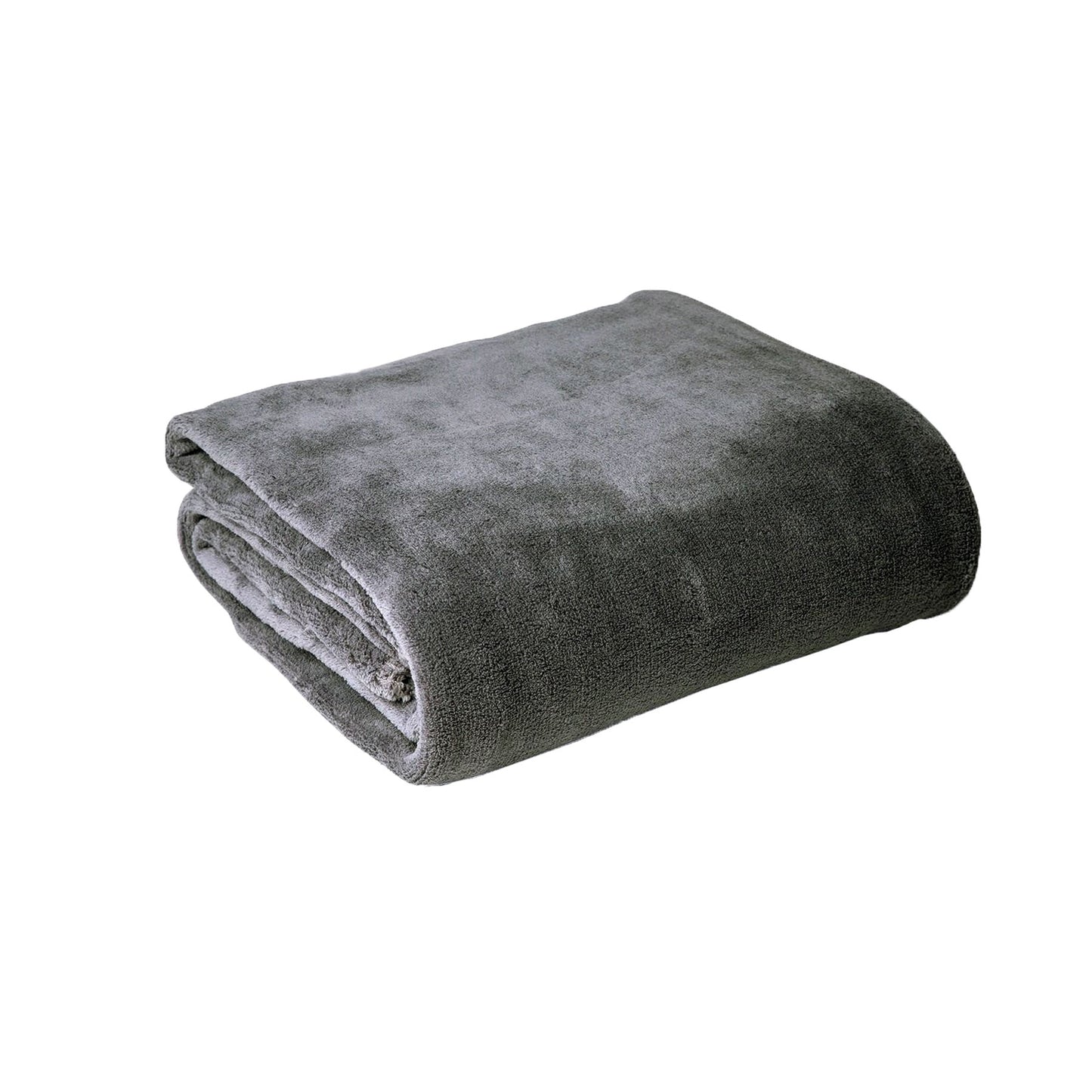 Hotel Living Super Soft Coral Fleece Blanket Single Grey V442-ATX-BLANKET-SOFTCORAL-GREY-SB