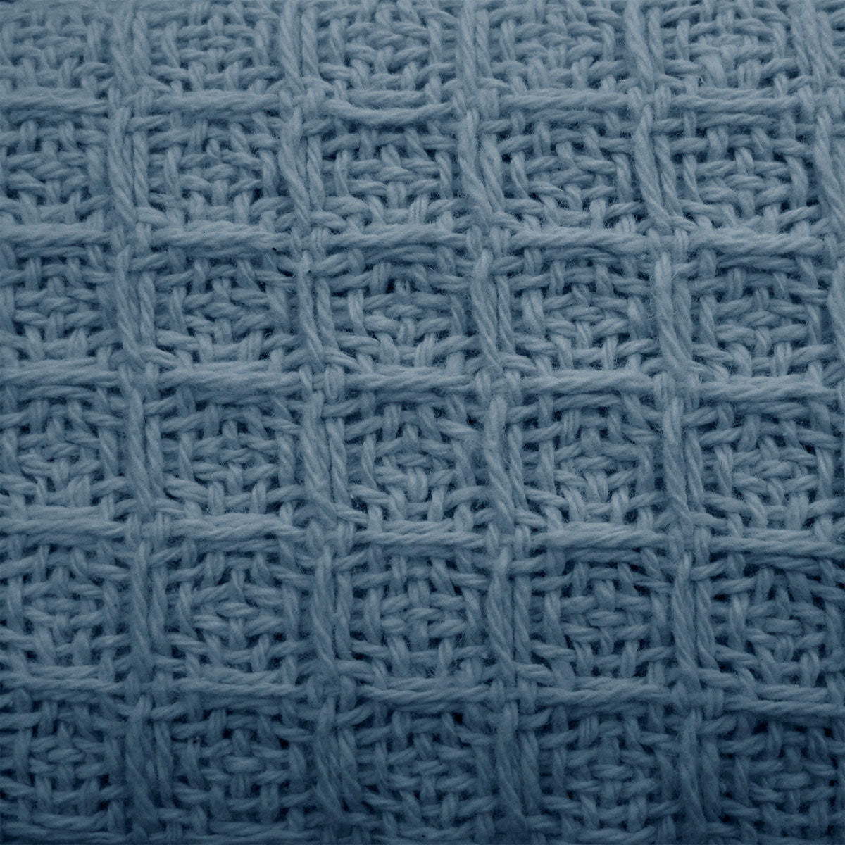 Cotton Waffle Blanket Dusk Blue Single V442-ATX-BLANKET-WAFFLE-DUSKBLUE-SB