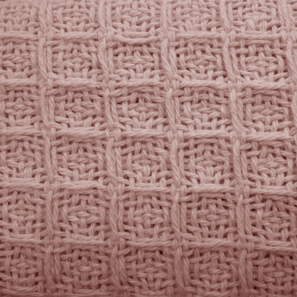 Cotton Waffle Blanket Dusty Pink King V442-ATX-BLANKET-WAFFLE-DUSTYPINK-KI