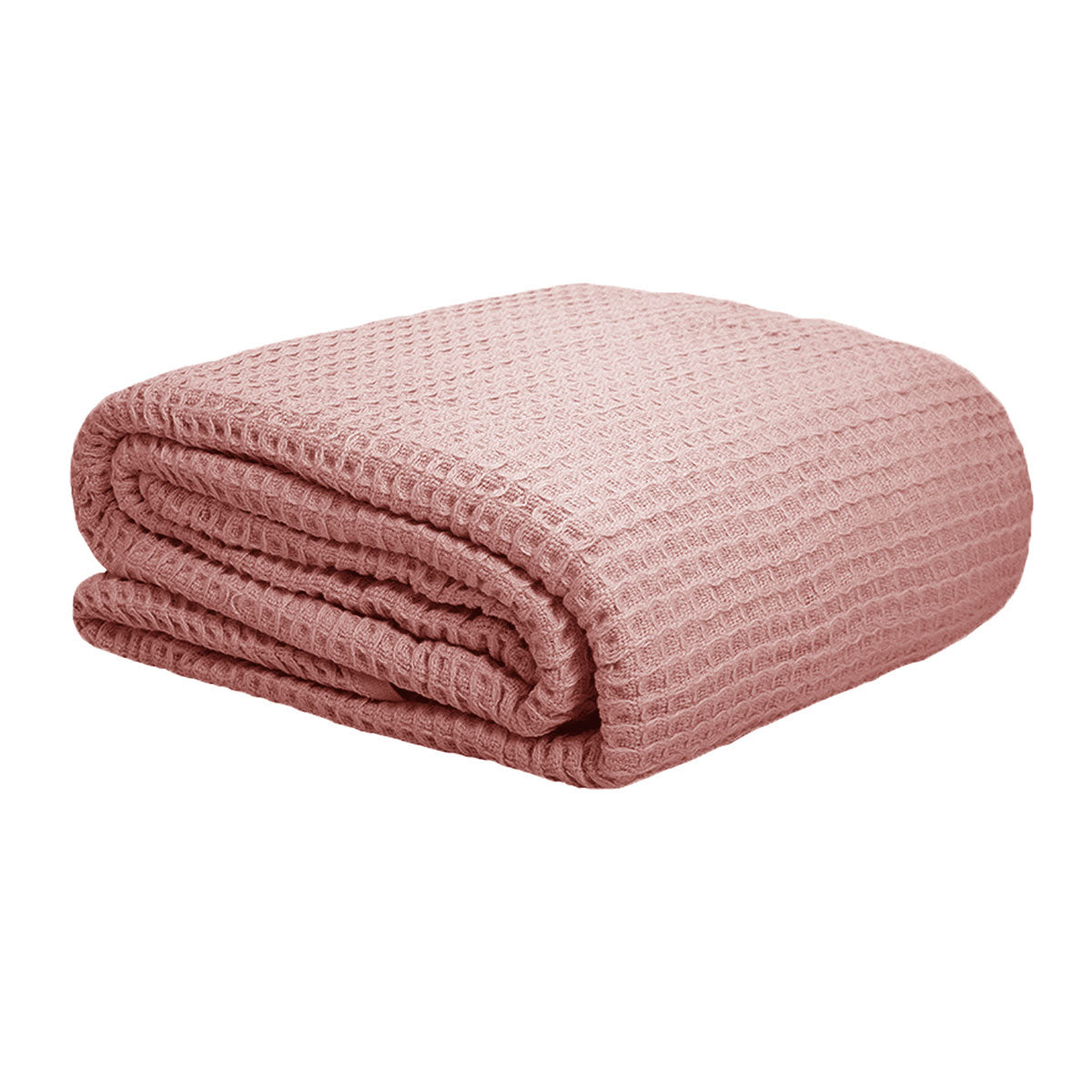 Cotton Waffle Blanket Dusty Pink Queen V442-ATX-BLANKET-WAFFLE-DUSTYPINK-QS