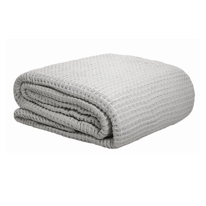 Cotton Waffle Blanket Silver Queen V442-ATX-BLANKET-WAFFLE-SILVER-QS