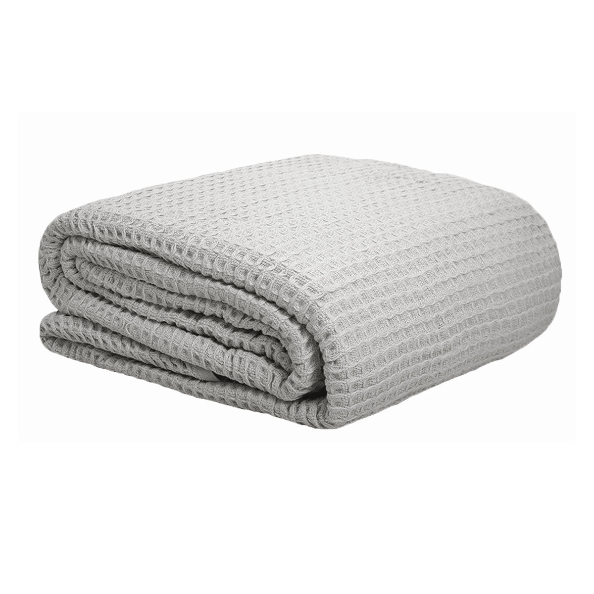 Cotton Waffle Blanket Silver Single V442-ATX-BLANKET-WAFFLE-SILVER-SB