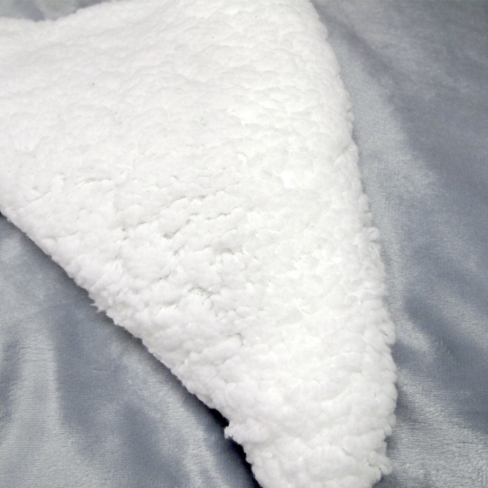 3 Piece Ultra-soft Micro Mink Comforter Set Queen with Sherpa Reverse Sky V442-ATX-COMFORTER-3PIECEMICROMINK-SKY-QS