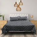 3 Pce Botanica Printed Comforter Set Rosebud Queen/King V442-ATX-COMFORTER-B5ROSEBUD-BLACK-KI