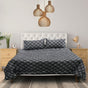 3 Pce Botanica Printed Comforter Set Rosebud Queen/King V442-ATX-COMFORTER-B5ROSEBUD-BLACK-KI
