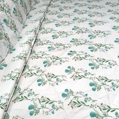 Hotel Living 3 Pce Light Weight Comforter Set Queen/King Corbett Floral Teal V442-ATX-COMFORTER-CORBETTC2-TEAL-QS