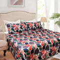 Hotel Living 3 Pce Light Weight Comforter Set Queen/King Corbett Tropical Leaves V442-ATX-COMFORTER-CORBETTC4-RED-QS
