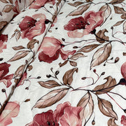 Hotel Living 3 Pce Light Weight Comforter Set Queen/King Corbett Floral Autumn V442-ATX-COMFORTER-CORBETTC5-WINE-QS