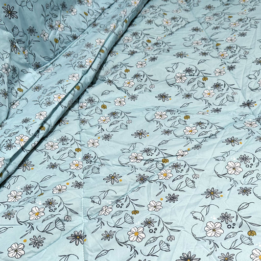 Hotel Living 3 Pce Light Weight Comforter Set Queen/King Corbett Floral Blue V442-ATX-COMFORTER-CORBETTC7-BLUE-QS