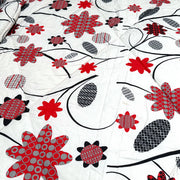 Hotel Living 3 Pce Light Weight Comforter Set Queen/King Corbett Floral Circles V442-ATX-COMFORTER-CORBETTC8-RED-QS
