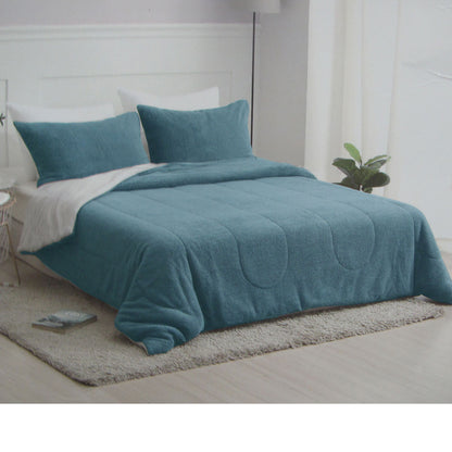 Nolan Steel Blue 4 Piece Comforter Set Queen V442-ATX-COMFORTER-NOLAN-STEELBLUE-QS