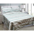 Hotel Living 3 Pce Light Weight Comforter Set Queen/King Oscar Mosaic V442-ATX-COMFORTER-OSCARO1-TEAL-QS