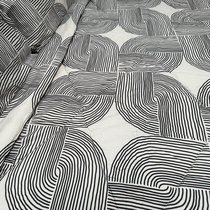 Hotel Living 3 Pce Light Weight Comforter Set Queen/King Oscar Curves V442-ATX-COMFORTER-OSCARO7-CHARCOAL-QS