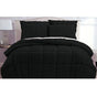 Hotel Living Seersucker Comforter Set Queen Black V442-ATX-COMFORTER-SEERSUCKER-BLACK-QS