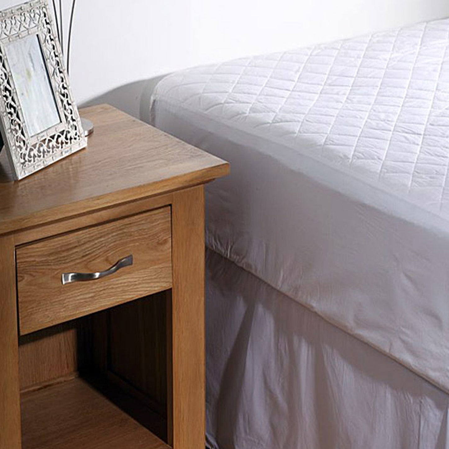 100% COTTON Quilted Mattress Protector 35cm Wall QUEEN V442-ATX-MATTRESSP-35CMCOTTON-WHITE-QS