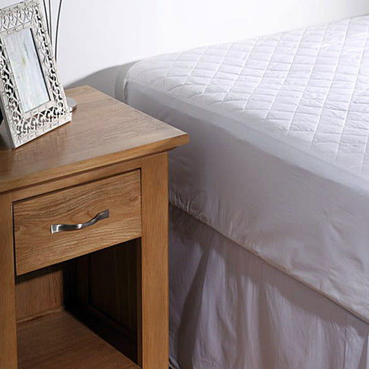 100% COTTON Quilted Mattress Protector 35cm Wall QUEEN V442-ATX-MATTRESSP-35CMCOTTON-WHITE-QS