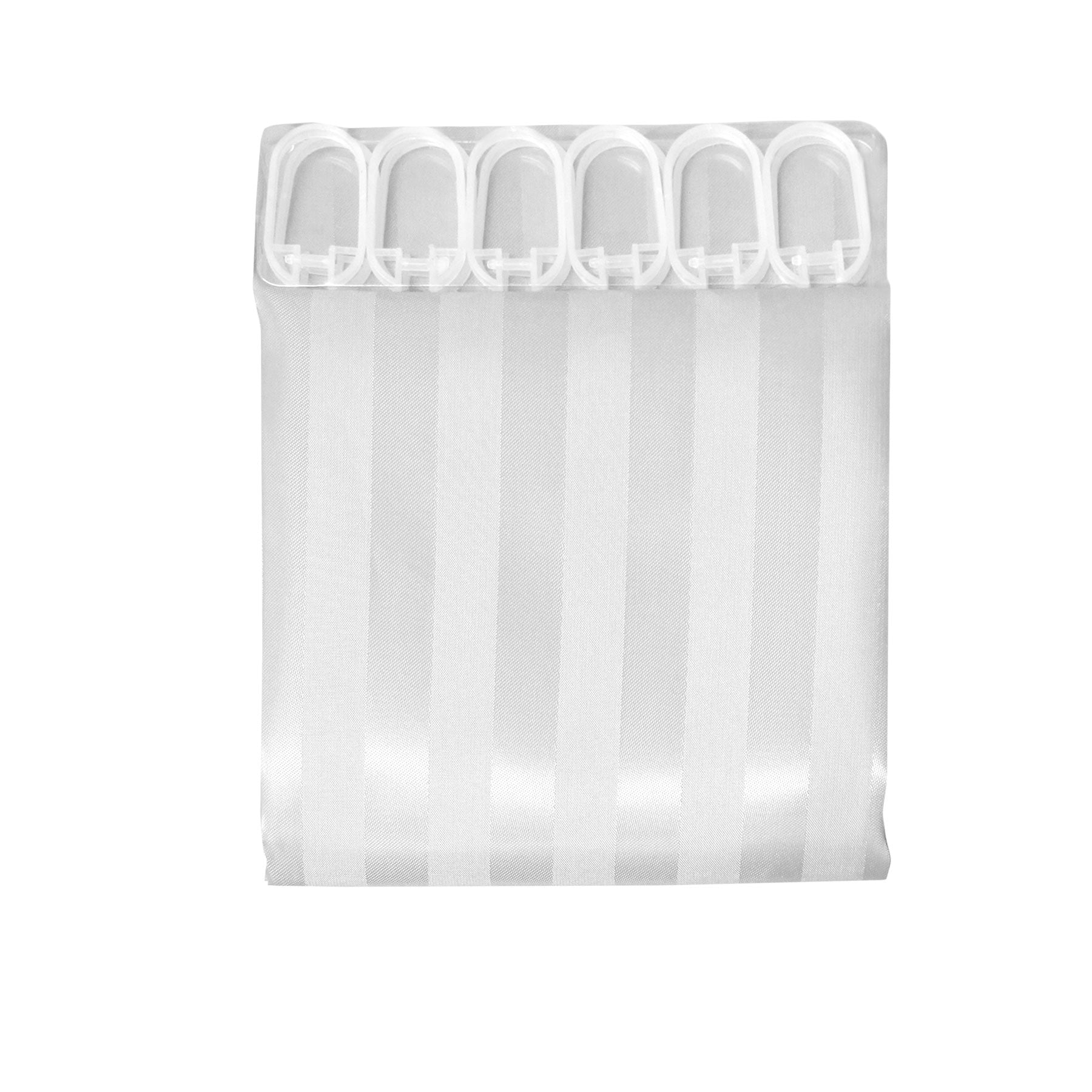 Jacquard Stripe Shower Curtain White V442-ATX-MISC-STRIPESHOWERCURTAIN-WHITE-SQ