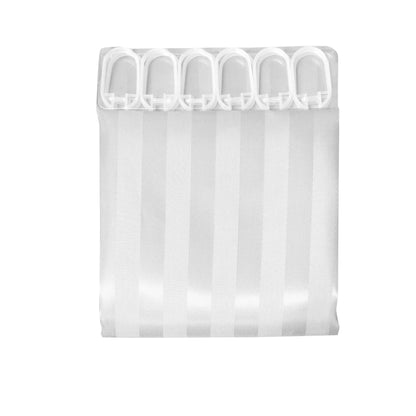 Jacquard Stripe Shower Curtain White V442-ATX-MISC-STRIPESHOWERCURTAIN-WHITE-SQ