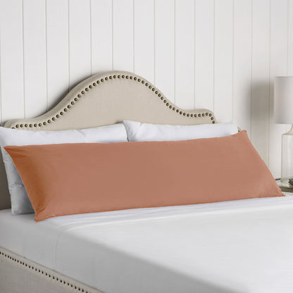 Artex 100% Cotton Body Pillowcase Ash Coral V442-ATX-PILLOWC-COTTONBODY-ASHCORAL-BO