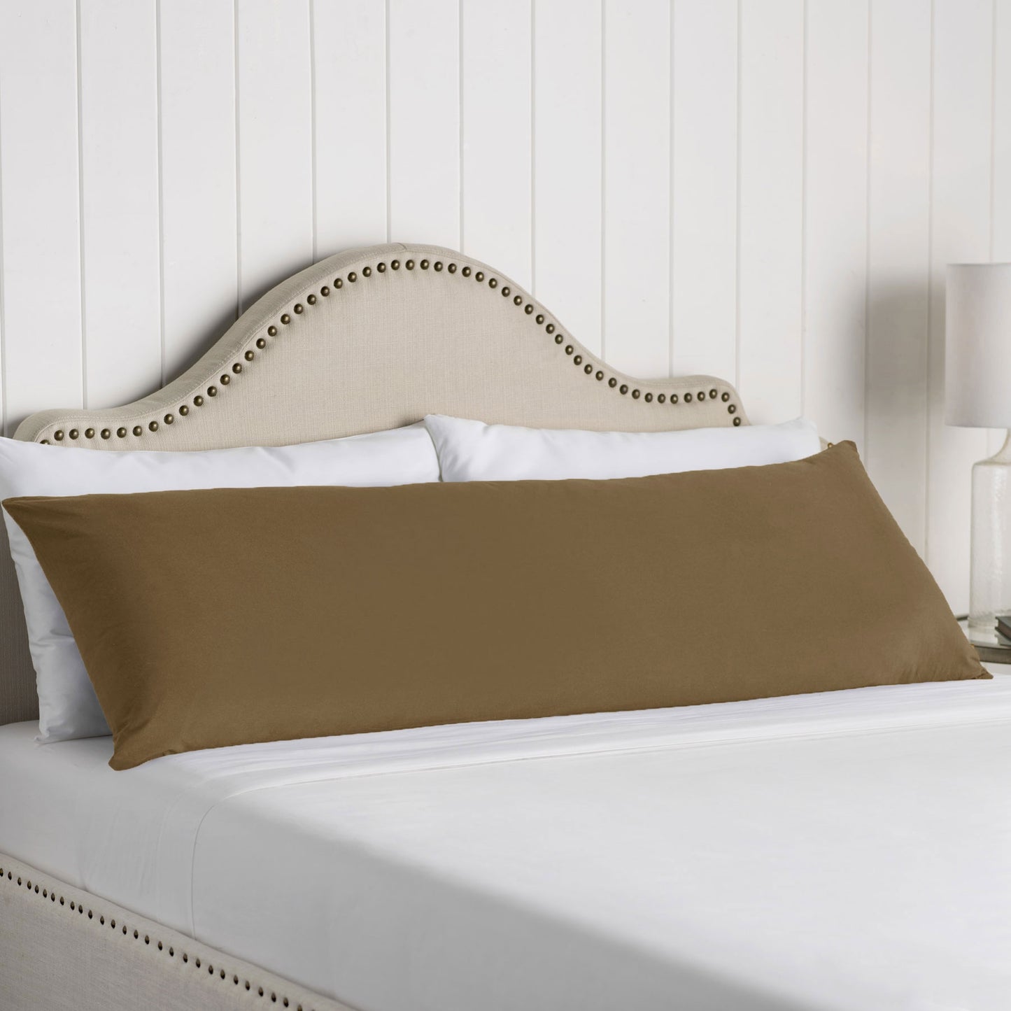 Artex 100% Cotton Body Pillowcase Brown V442-ATX-PILLOWC-COTTONBODY-BROWN-BO