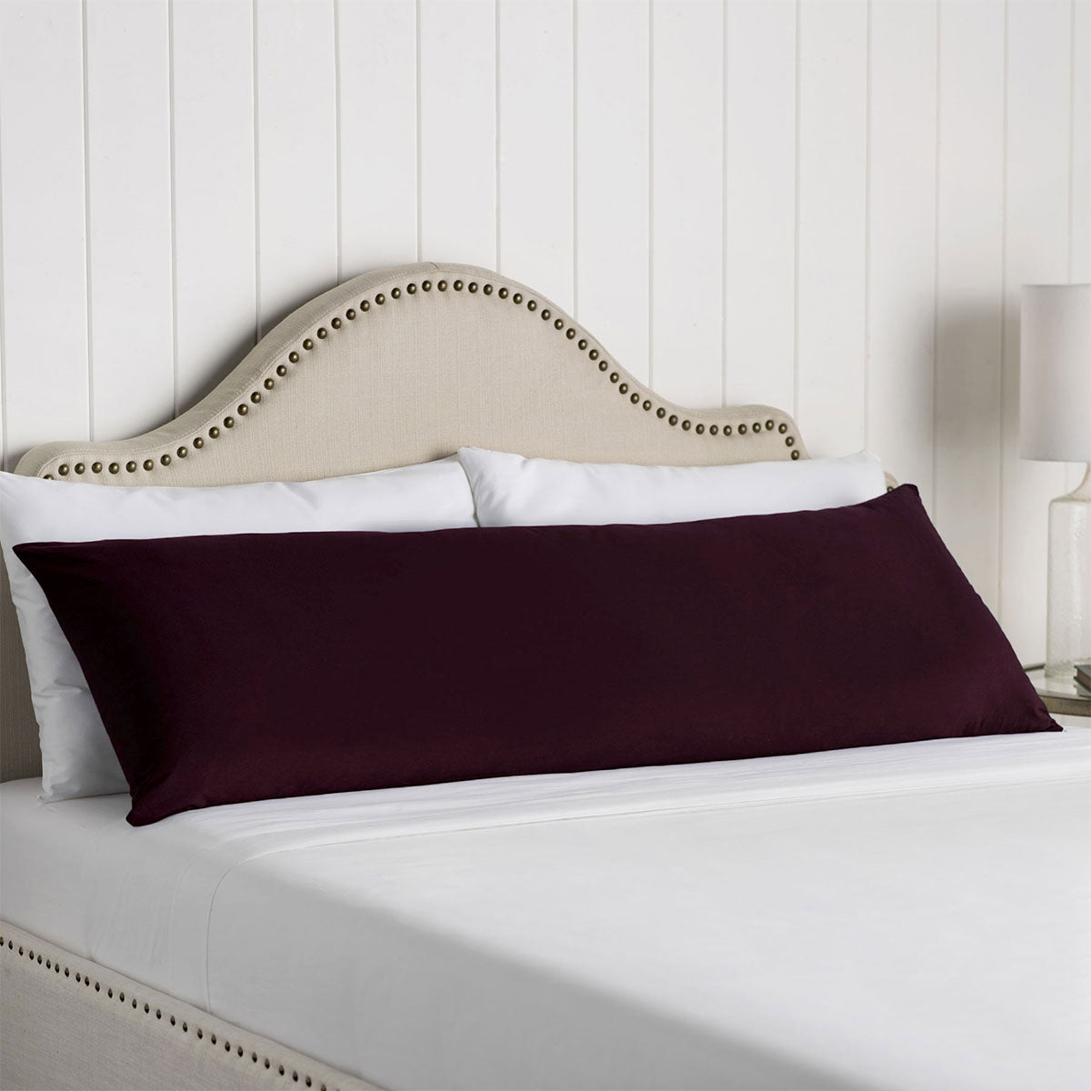 Artex 100% Cotton Body Pillowcase Eggplant V442-ATX-PILLOWC-COTTONBODY-EGGPLANT-BO