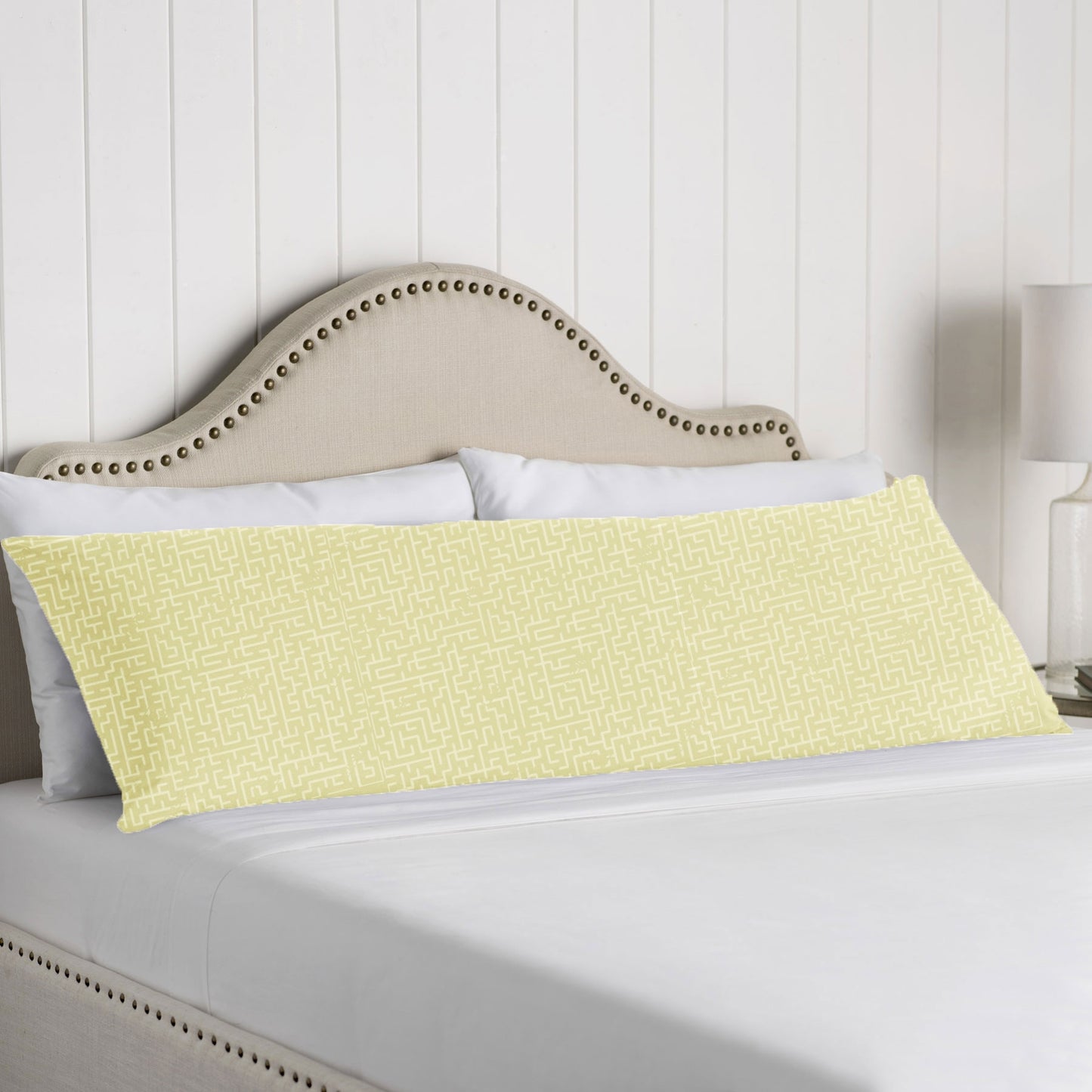 Artex 100% Cotton Body Pillowcase Maze Rich Cream V442-ATX-PILLOWC-COTTONBODY-MAZERICHCREAM-BO