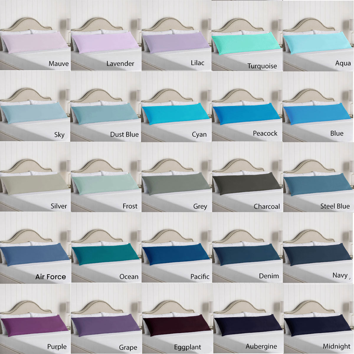 Artex 100% Cotton Body Pillowcase Purple V442-ATX-PILLOWC-COTTONBODY-PURPLE-BO