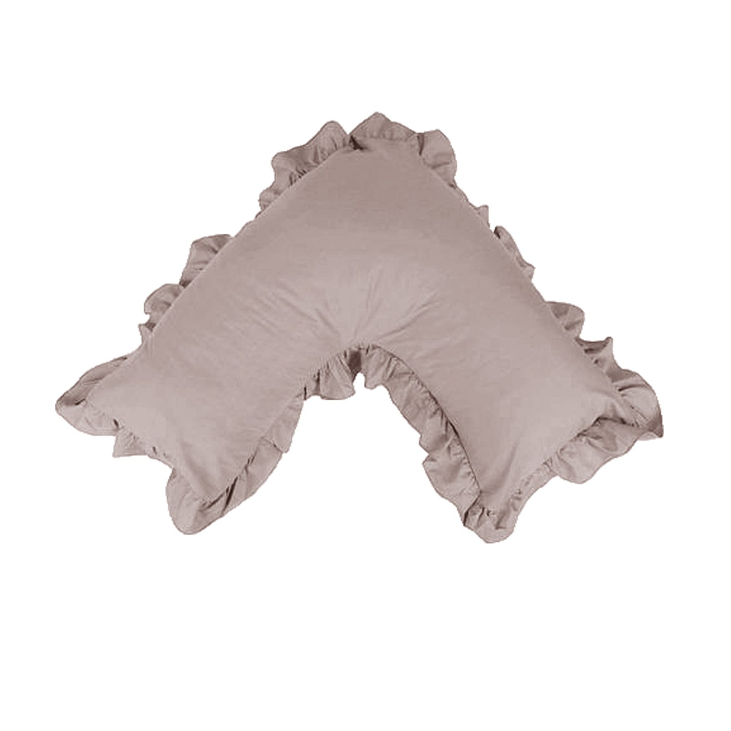 Artex Polyester Cotton V Shape Ruffle Pillowcase Linen V442-ATX-PILLOWC-POLYCOTTONRUFFLE-LINEN-TR