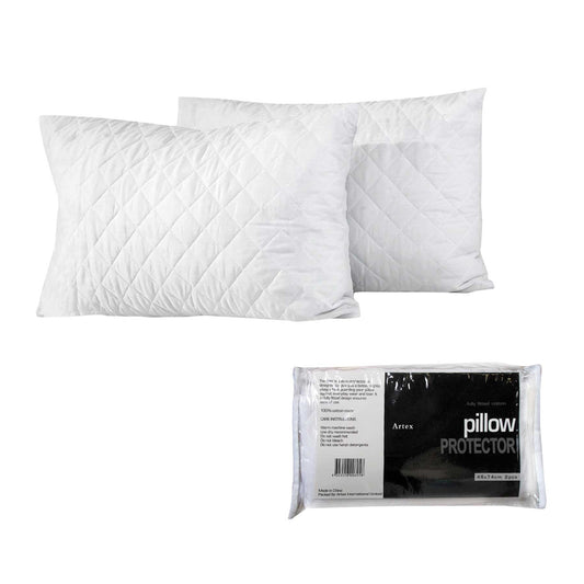 Artex Pair of Cotton Standard Pillow Protectors V442-ATX-PILLOWP-PAIRCOTTON-WHITE-ST