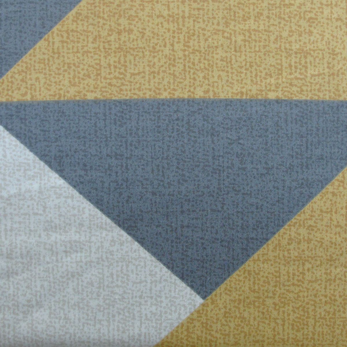 300TC Geo Mustard Reversible Cotton Geometric Quilt Cover Set Queen V442-ATX-QUILTCS-300TCGEO-MUSTARD-QS