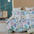 300TC Lily Flowers Multi Reversible Cotton Floral Quilt Cover Set Queen V442-ATX-QUILTCS-300TCLILYFLOWERS-MULTI-QS