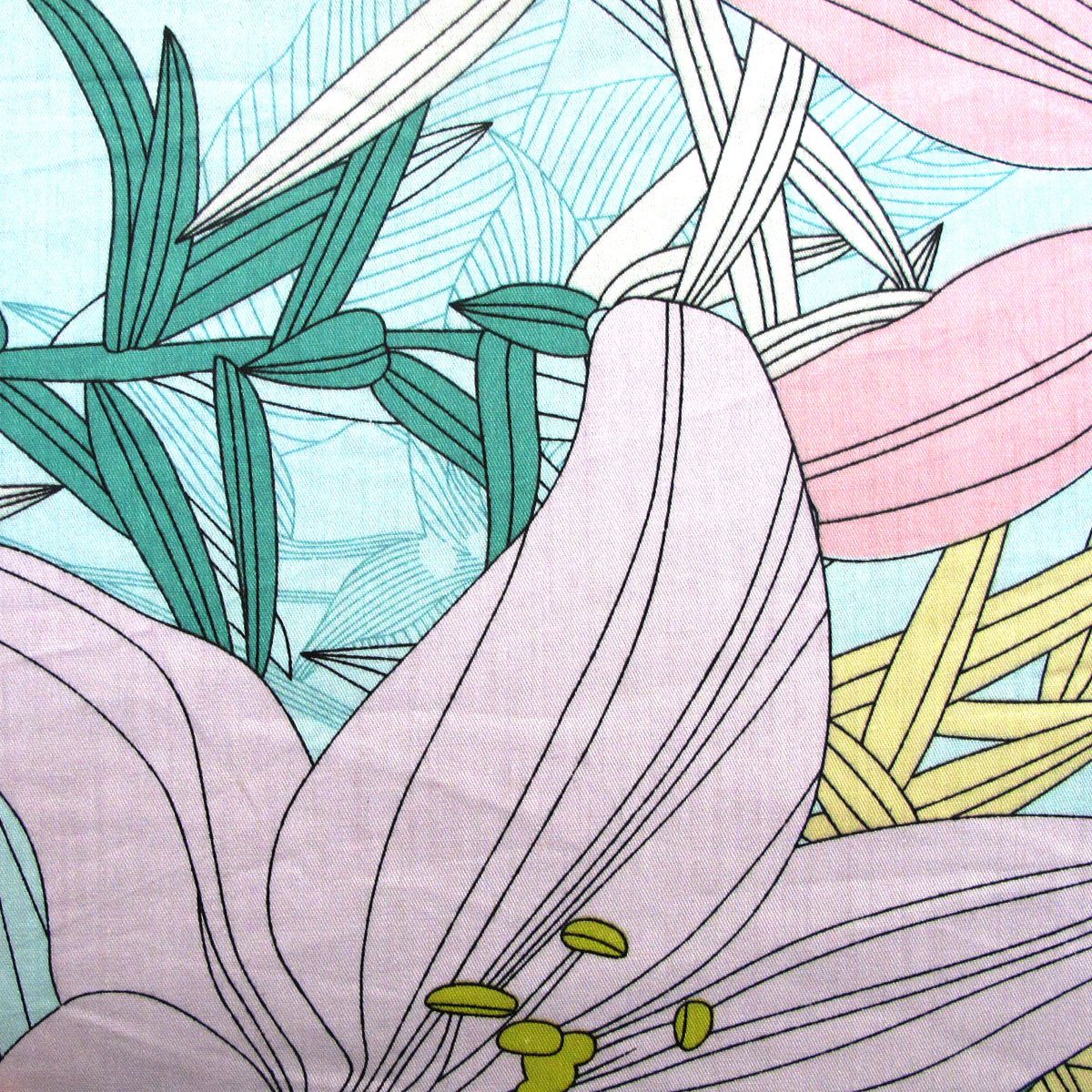 300TC Lily Flowers Multi Reversible Cotton Floral Quilt Cover Set Queen V442-ATX-QUILTCS-300TCLILYFLOWERS-MULTI-QS