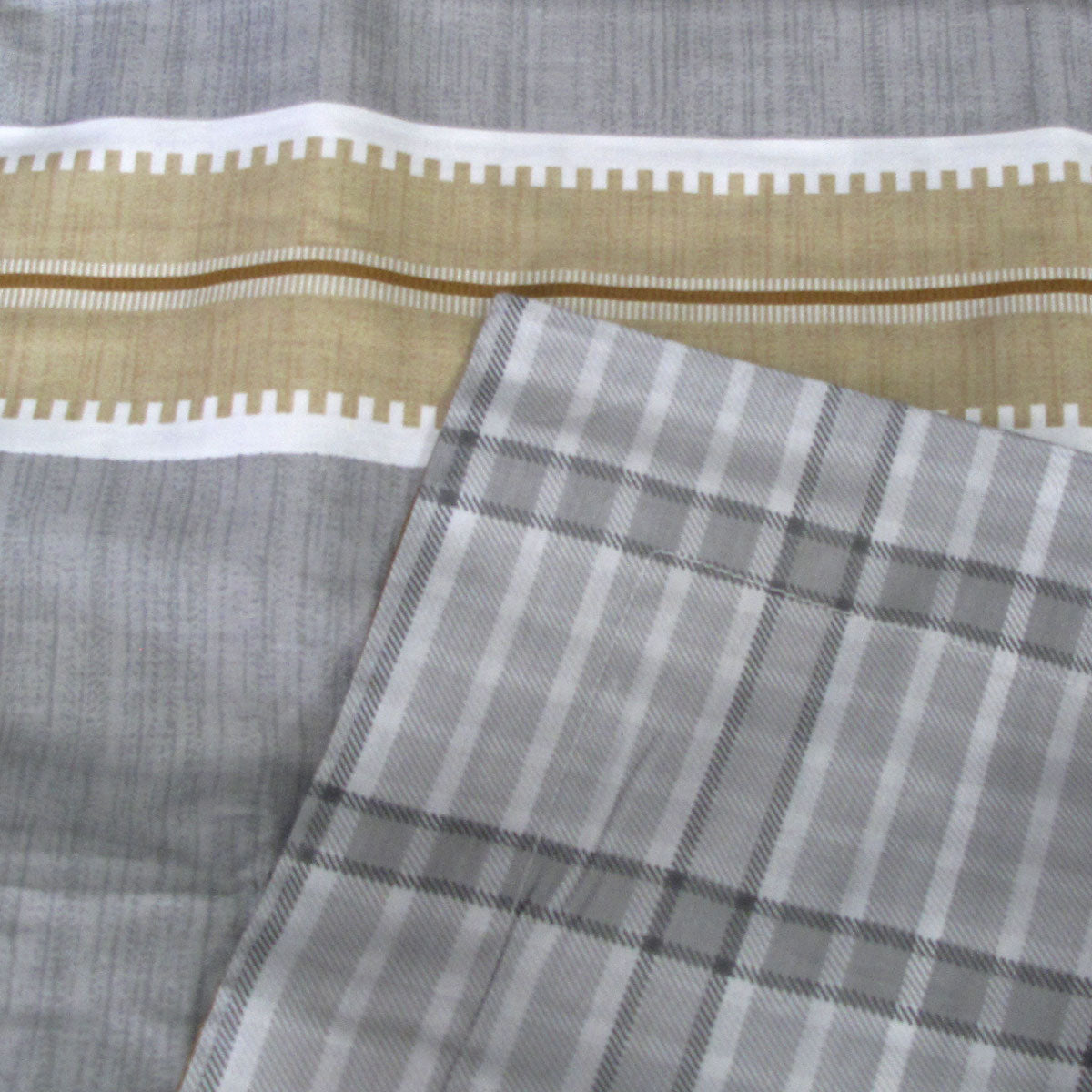 300TC Theodore Grey Reversible Cotton Quilt Cover Set King V442-ATX-QUILTCS-300TCTHEODORE-GREY-KI