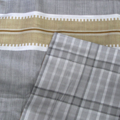 300TC Theodore Grey Reversible Cotton Quilt Cover Set King V442-ATX-QUILTCS-300TCTHEODORE-GREY-KI