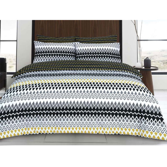 Gene Digital Black Quilt Cover Set King V442-ATX-QUILTCS-GENEDIGITAL-BLACK-KI