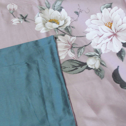 400TC Cotton Sateen Quilt Cover Set Grace Queen V442-ATX-QUILTCS-GRACE-PINK-QS
