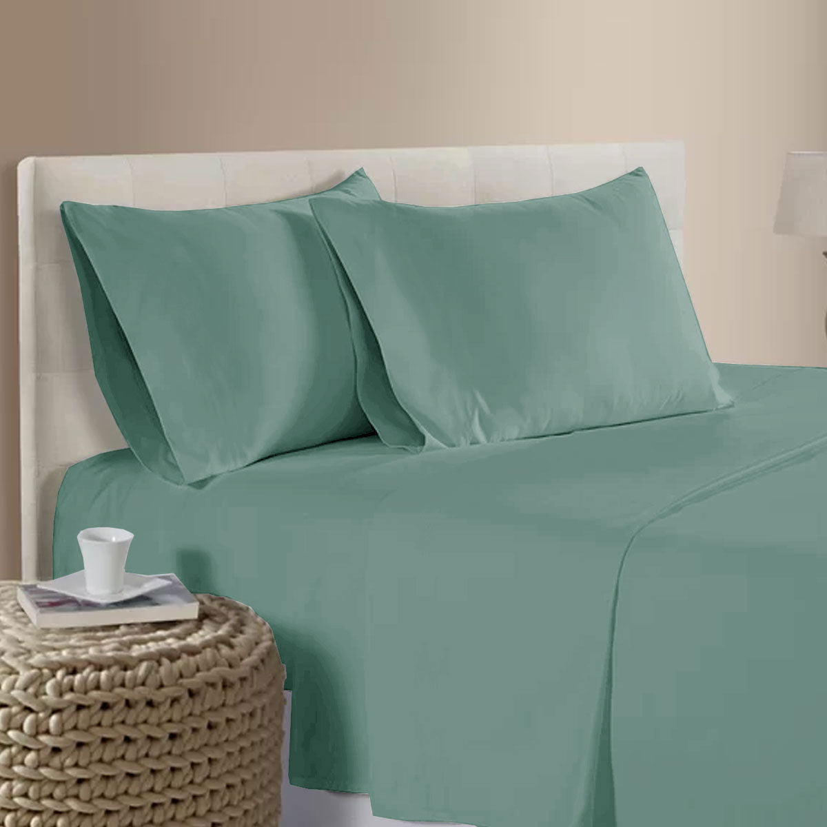 400TC Bamboo Cotton Sheet Set Light Teal Queen V442-ATX-SHEETS-400TCBAMBOO-LIGHTTEAL-QS