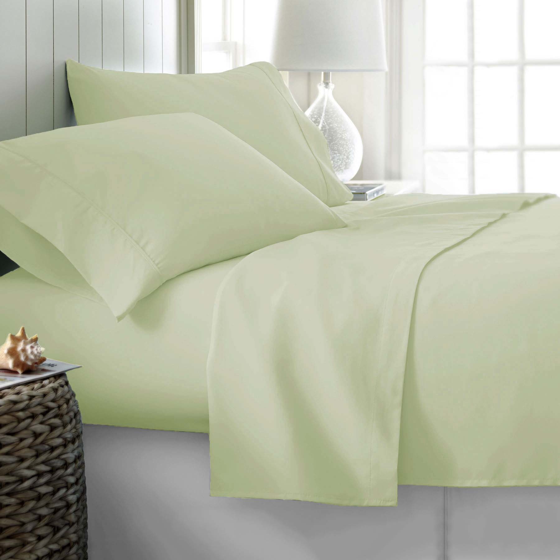 400TC Cotton Sateen Sheet Set Queen - Ivory (with a Hint of Green) V442-ATX-SHEETS-400TCCOTTON-IVORY-QS